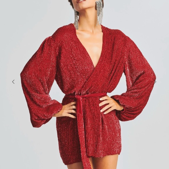 Retrofete Gabrielle Dress in Red NEW - Picture 2 of 9